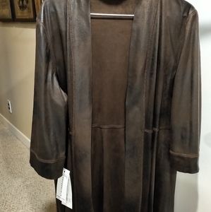 Joseph Ribkoff Reversible Brown Suede Jacket. Large